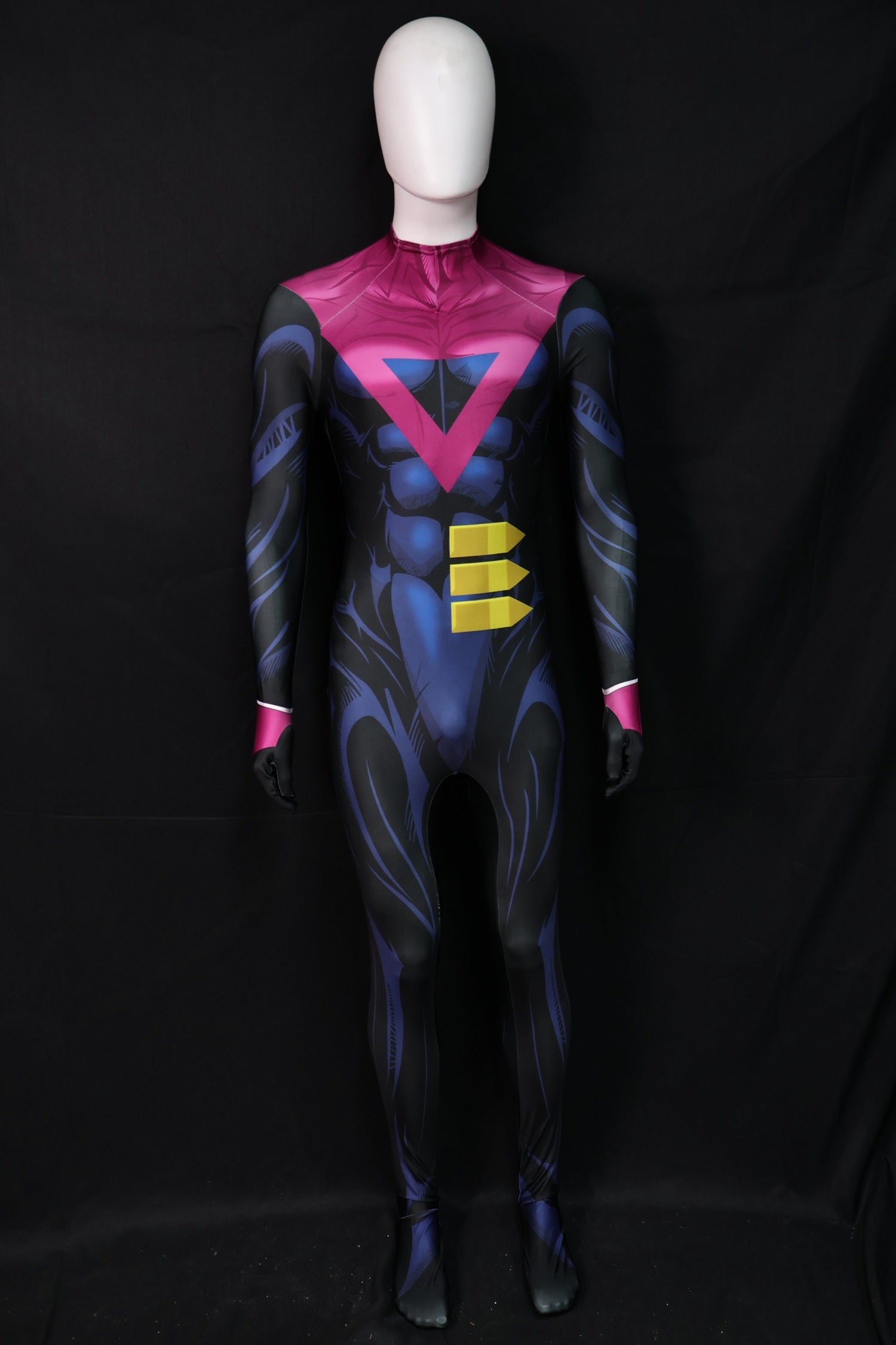 Custom Cosplay Bodysuit for Cyber Sentinel Men - Personalized Pink Suit