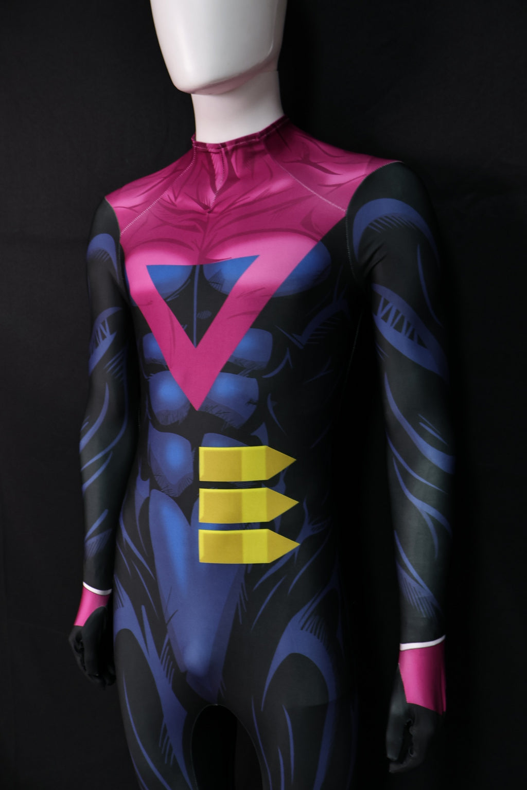 Custom Cosplay Bodysuit for Cyber Sentinel Men - Personalized Pink Suit