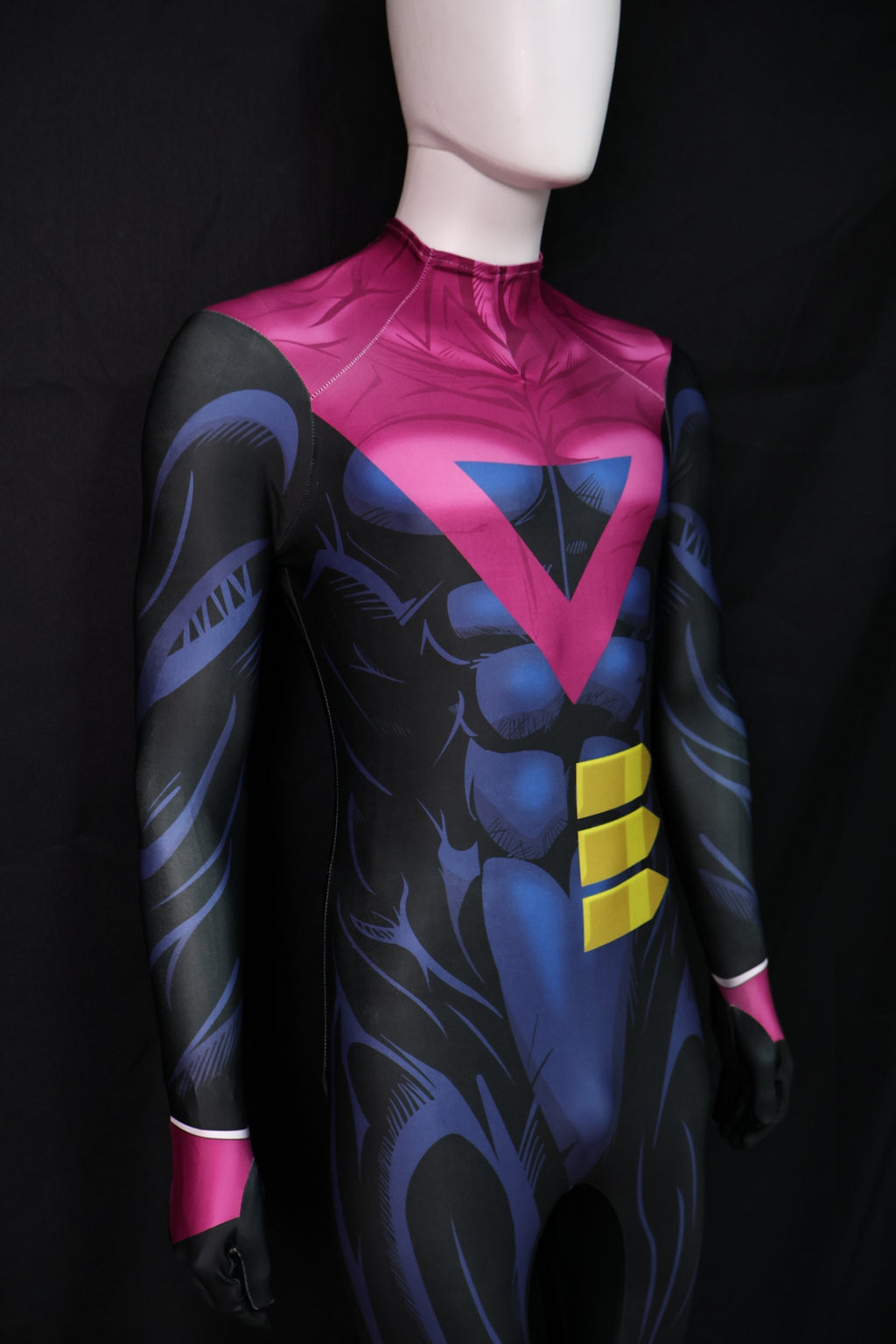 Custom Cosplay Bodysuit for Cyber Sentinel Men - Personalized Pink Suit