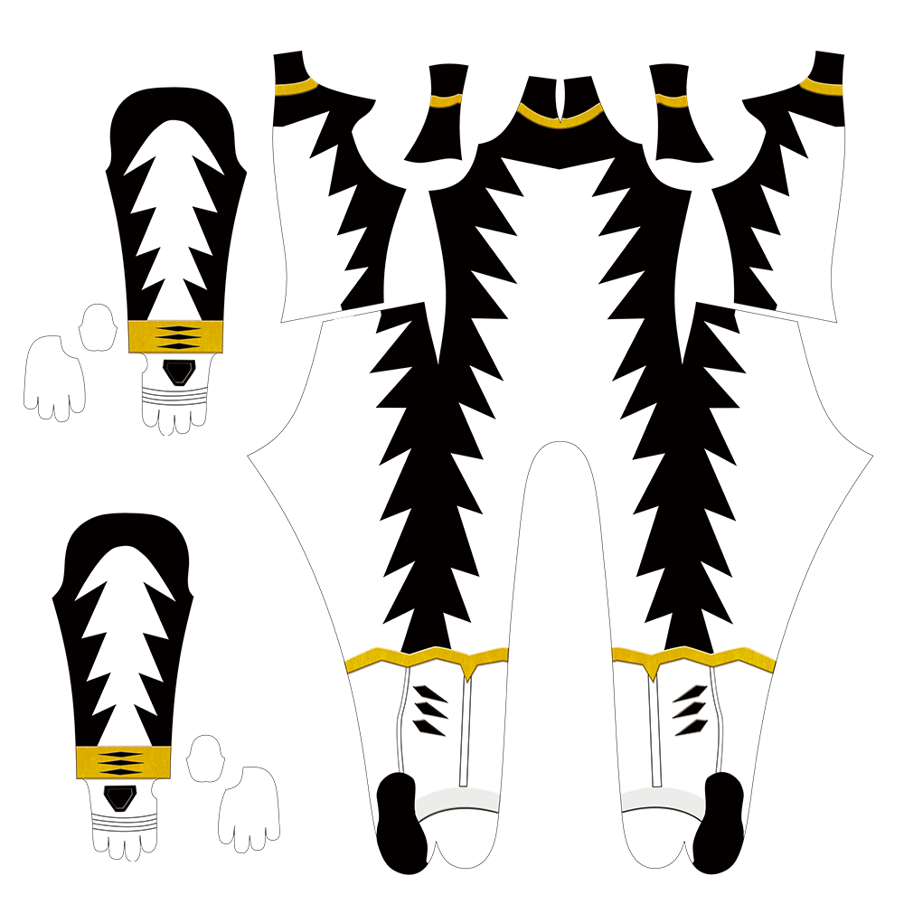 Cosplay Jumpsuit Personalized For Custom White Dino Thunder Men Kids