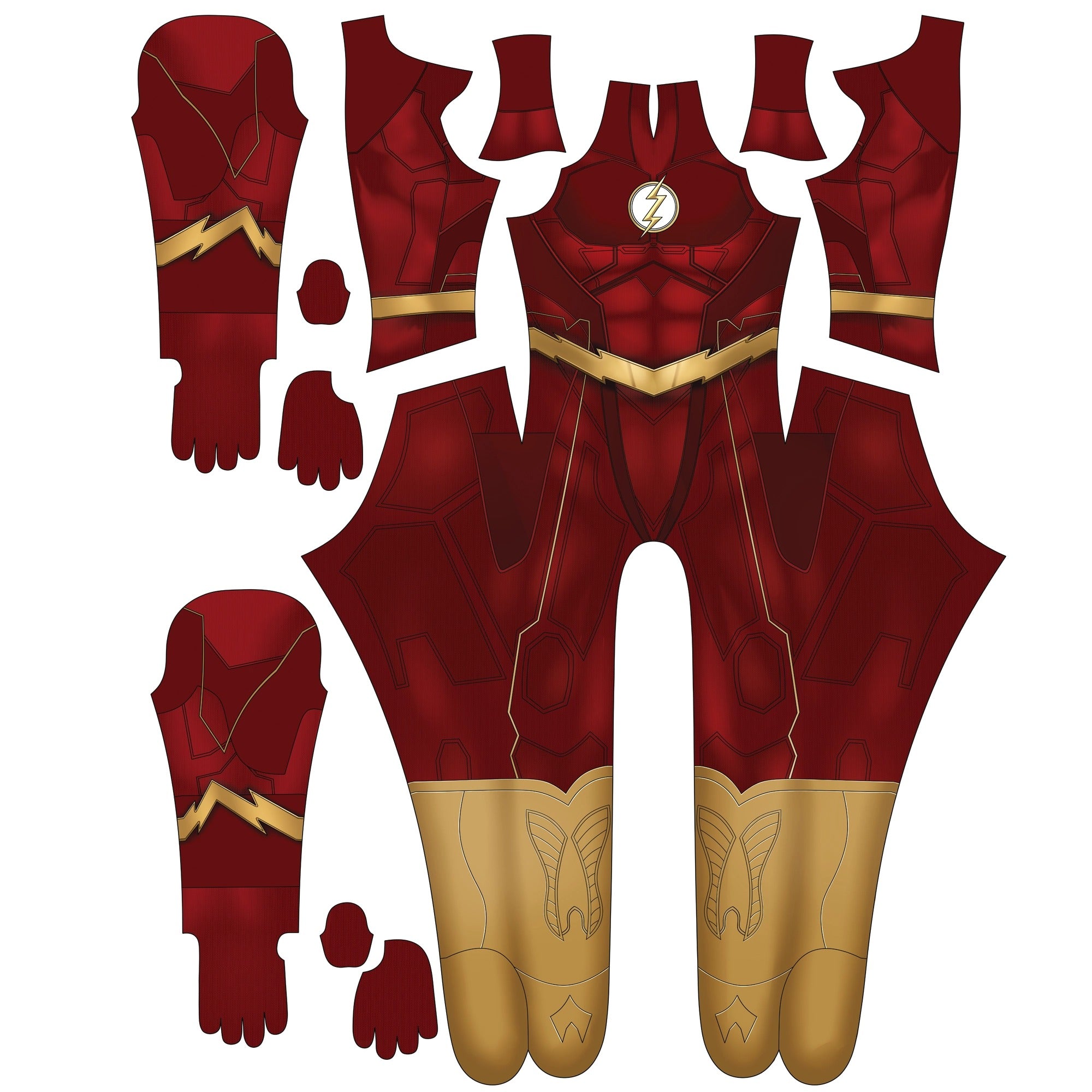 The Flash Cosplay Costume - Custom-Sized Men Jumpsuit