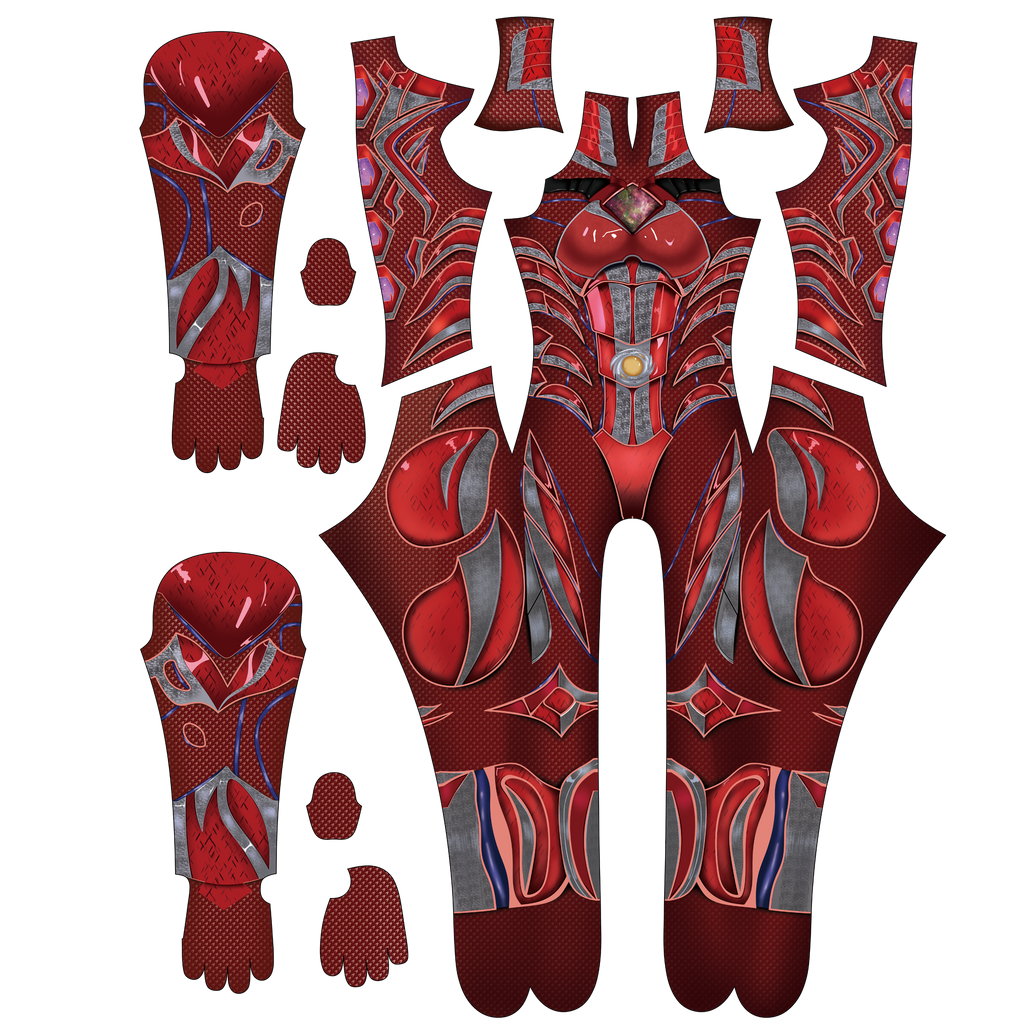 Commissioned Custom Red Ranger 2017 Movie Suit Women