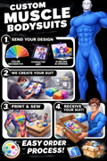 Professional Custom Design Muscle Suit - Your Image/Character to Life - 3D Padded Lycra Bodysuit