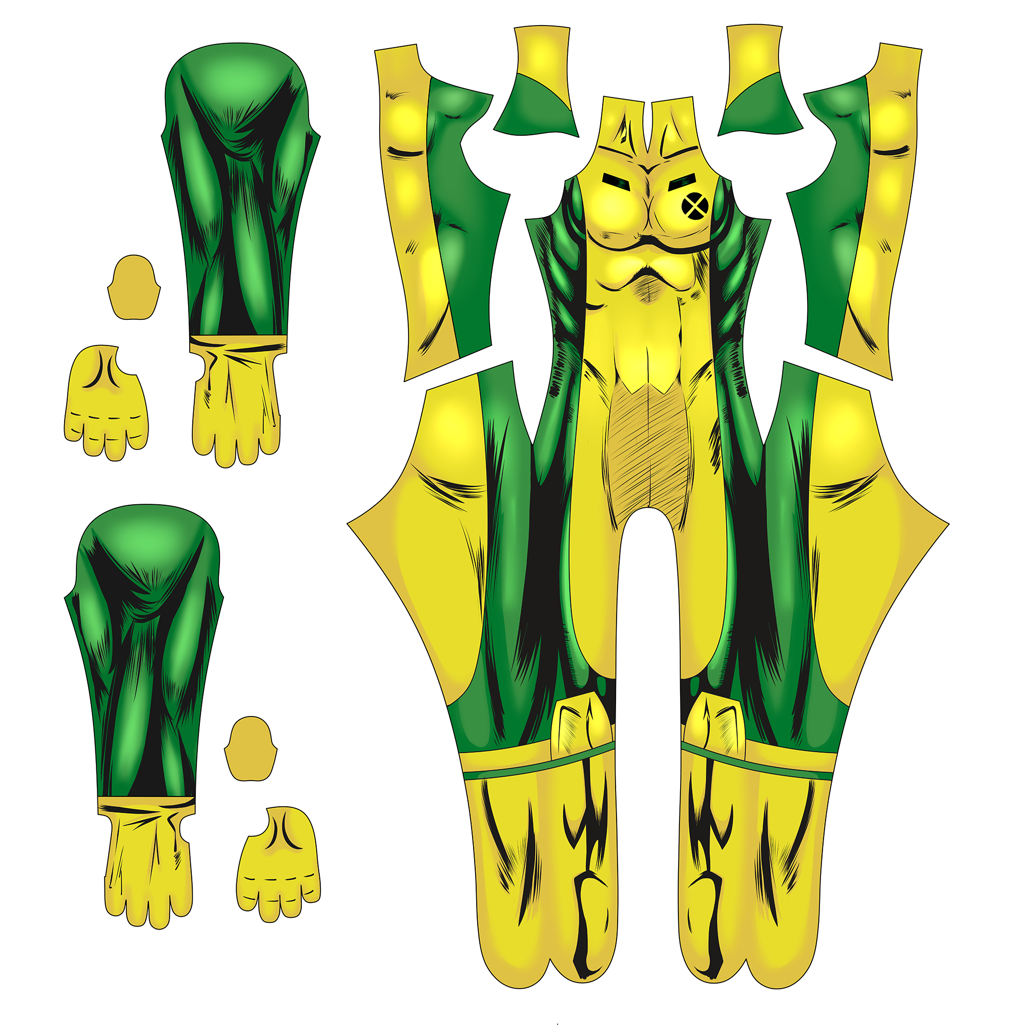 Commissioned Custom X-Men Rogue Suit Jumpsuit Women