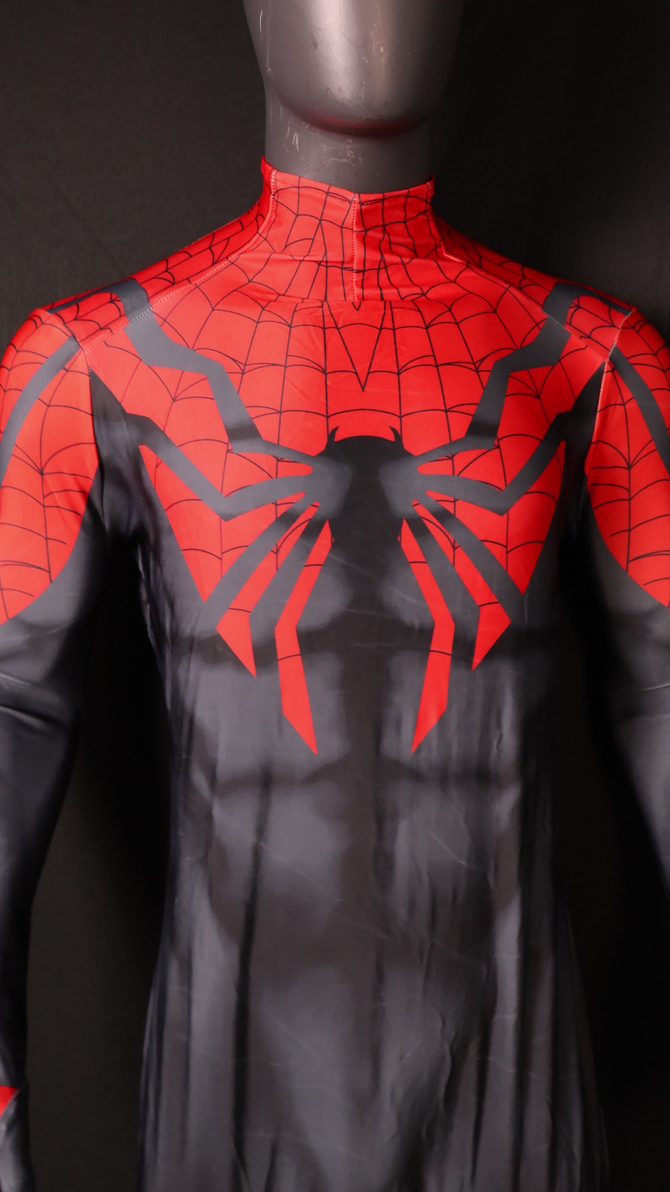 Superior Spider-man Black Red Spandex Wear Large Emblem Men Costume