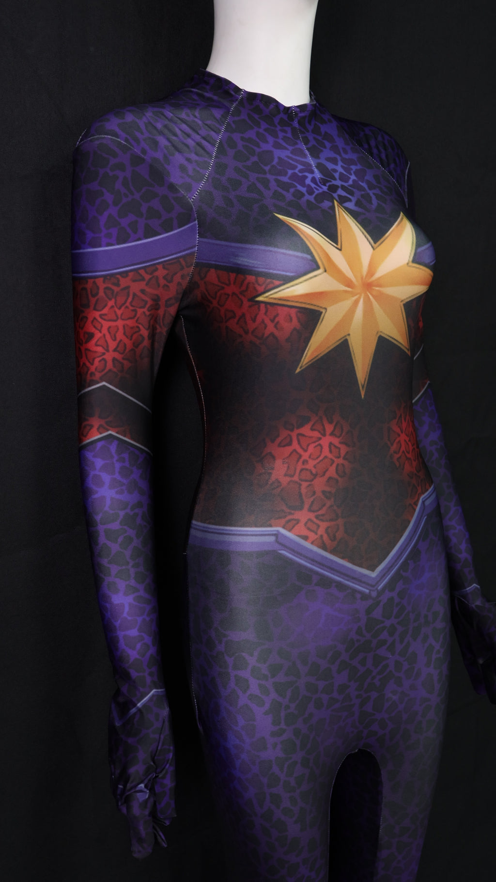 Women Custom Captain Marvel Cosplay Jumpsuit