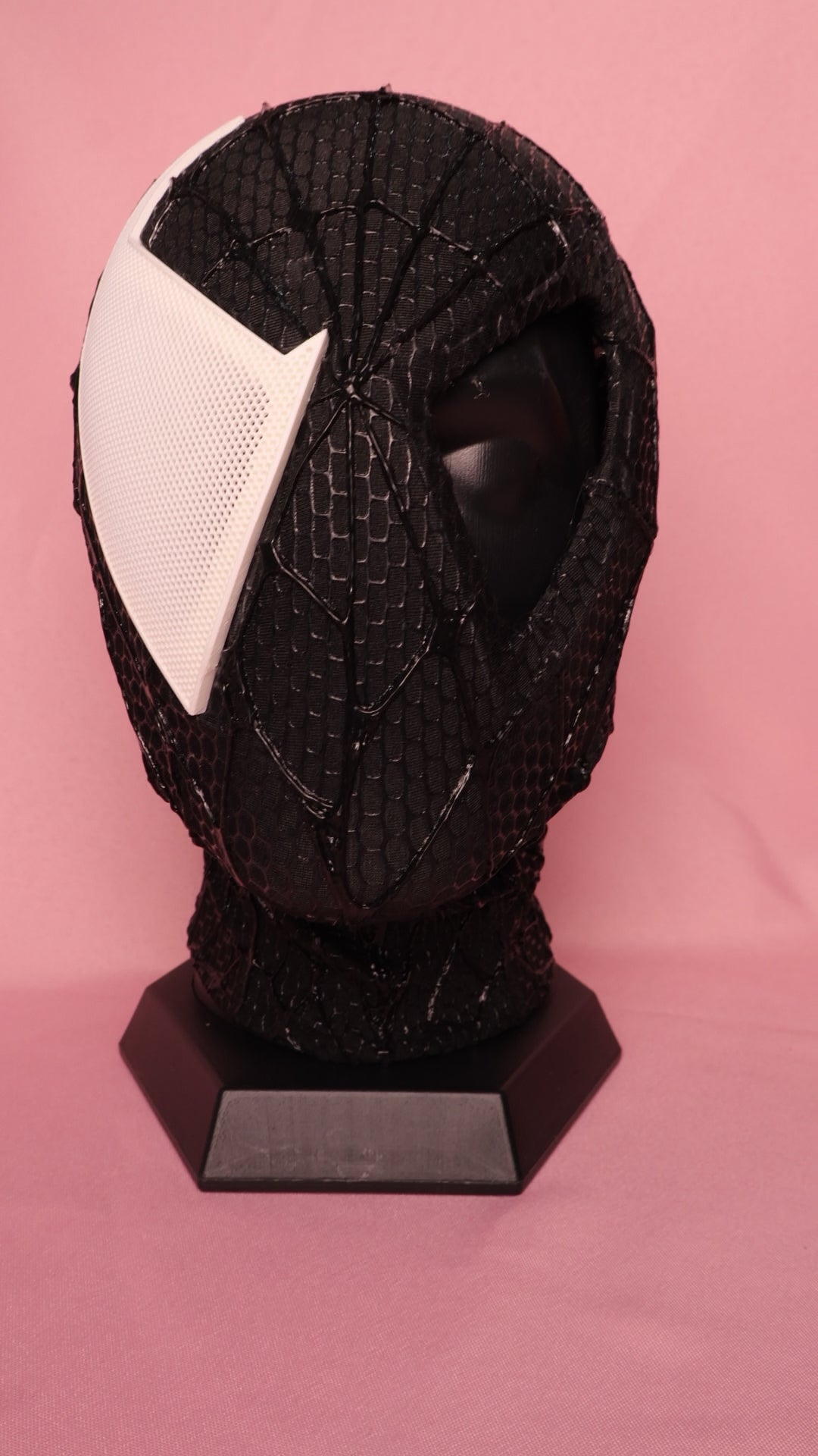 Custom Giant White Lens Spider Gear: PVC Head Armor, Personalized Hood