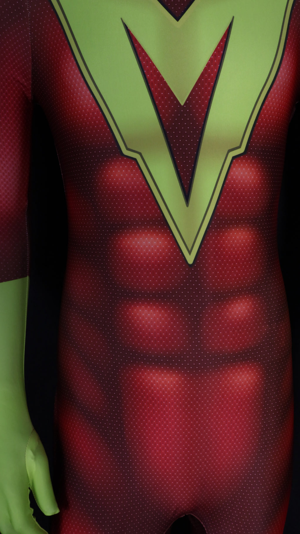 Mighty Man Vintage Red Yellow Retro Comic Superhero Suit Male Version