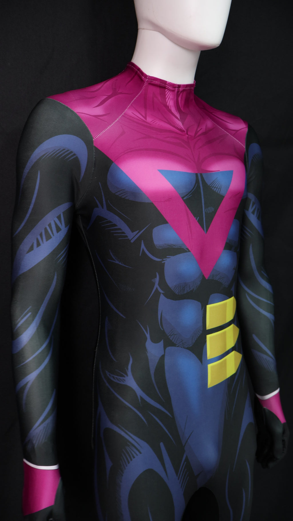 Custom Cosplay Bodysuit for Cyber Sentinel Men - Personalized Pink Suit