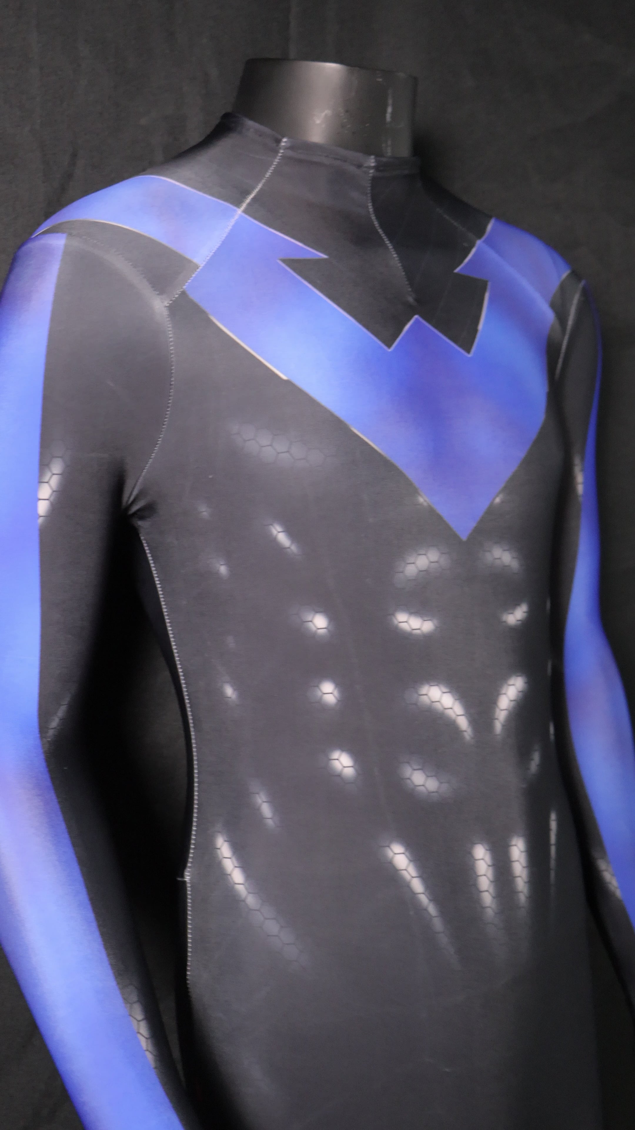 Nightwing Blue Custom-Sized Combat Suit for Men