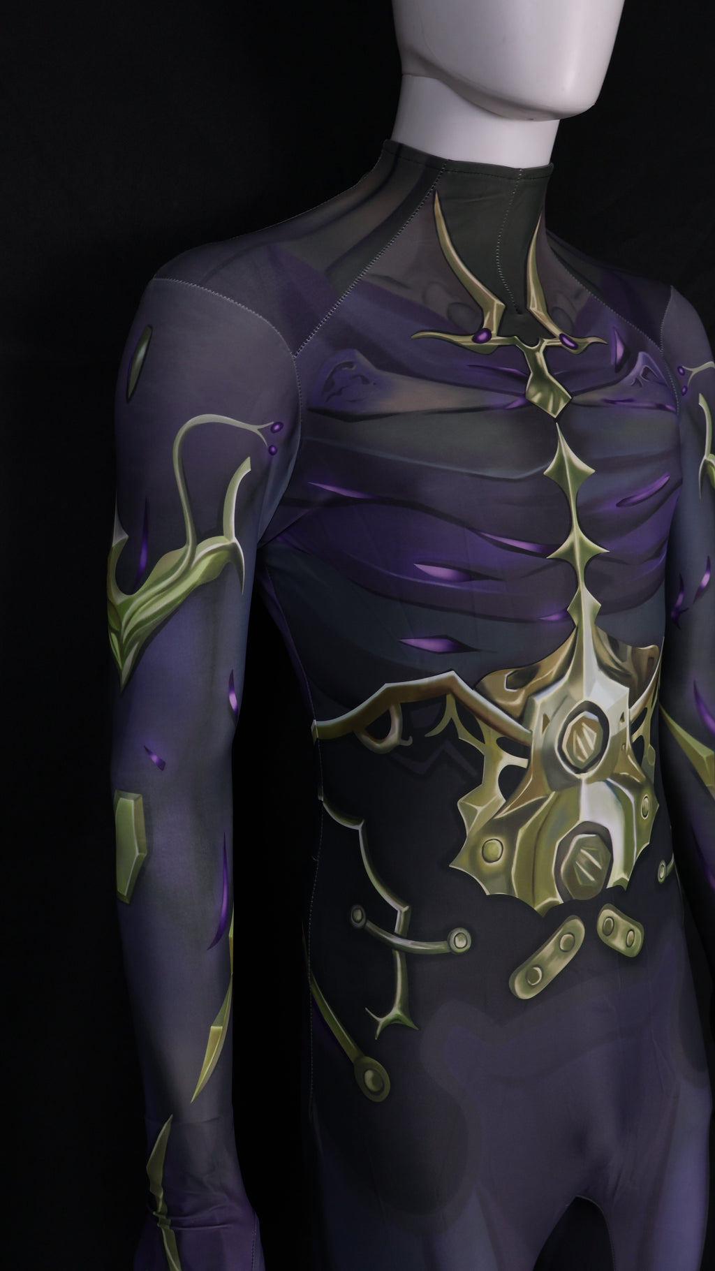 Custom Cosplay Commission Bodysuit for Cyborg Inventor Men - Purple Suit