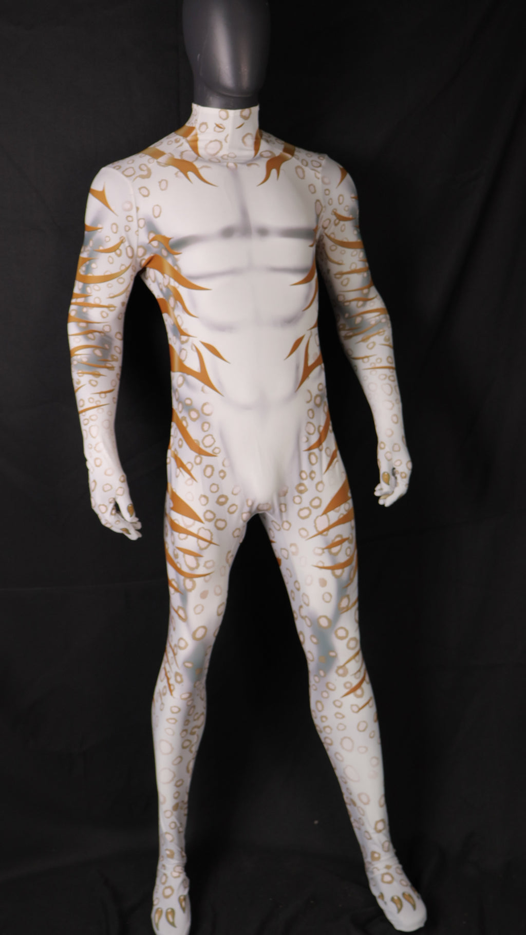 Opening bespoke workshop commissions for high quality male snow leopard jumpsuits