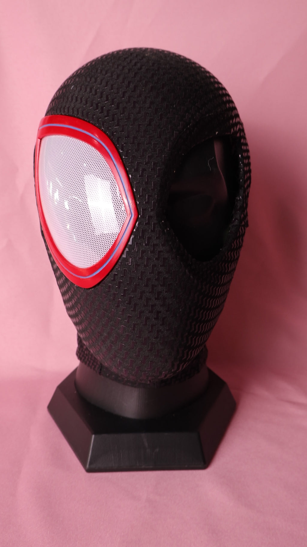 Miles Custom Spider Mask: 3D Silk-Screen Rigid Shell, Personalized