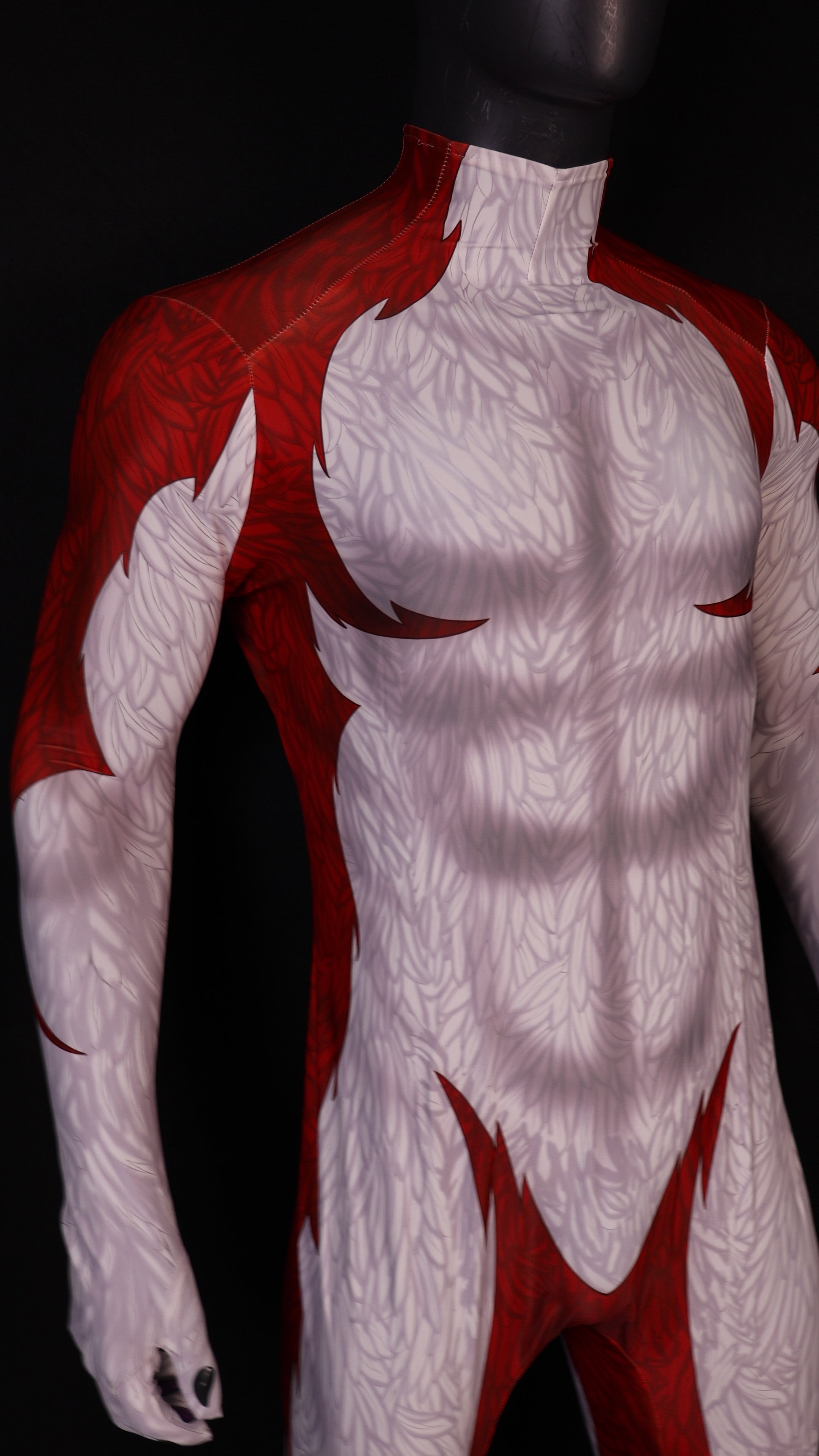 Toon-Red-Wolf-Preview Spandex Bodysuit Muscle Shading for Men Kids Wolf Cosplay