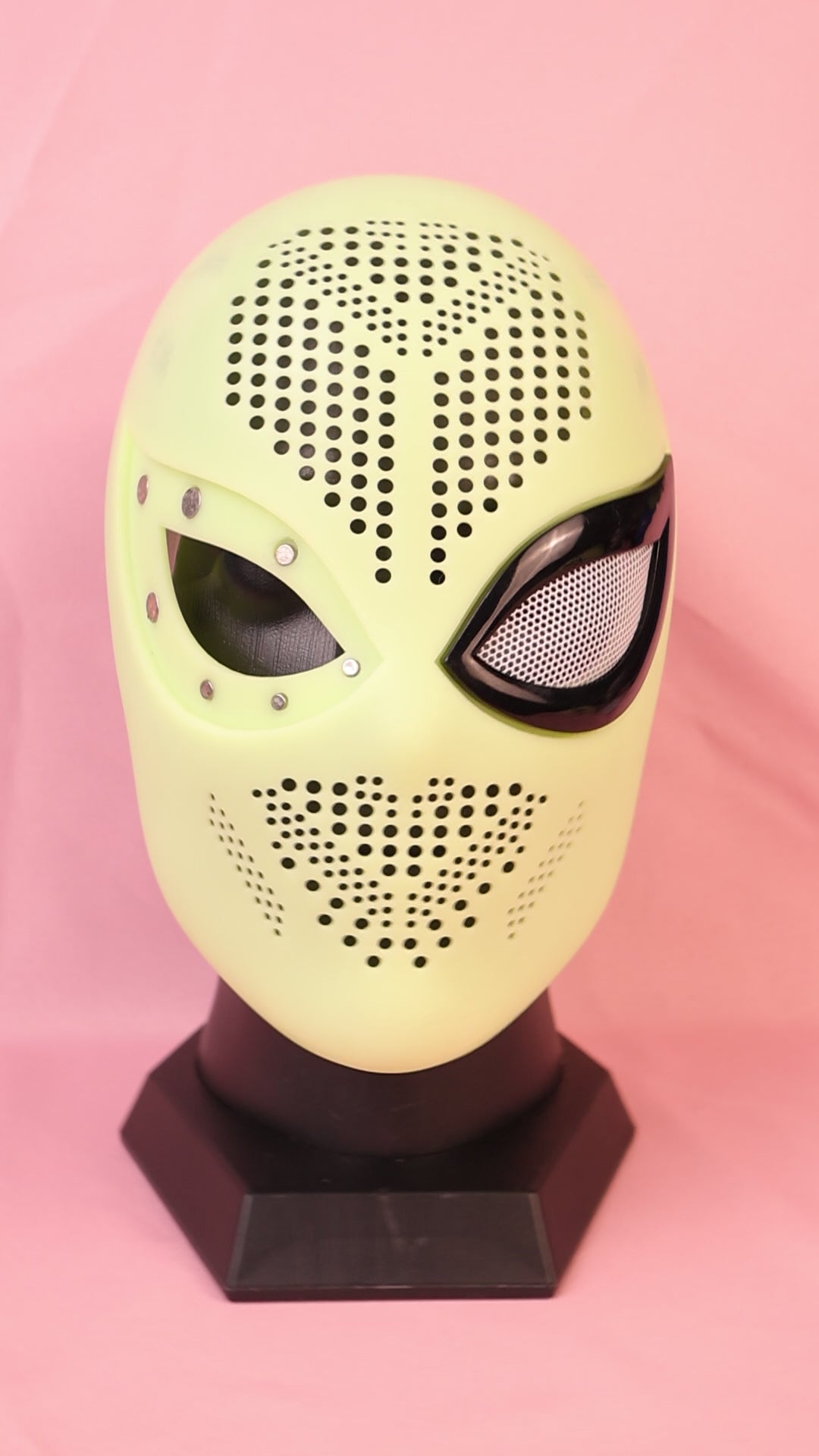 Custom Curved Blade Lens Spider Hood: PVC Faceshell, Personalized Mask