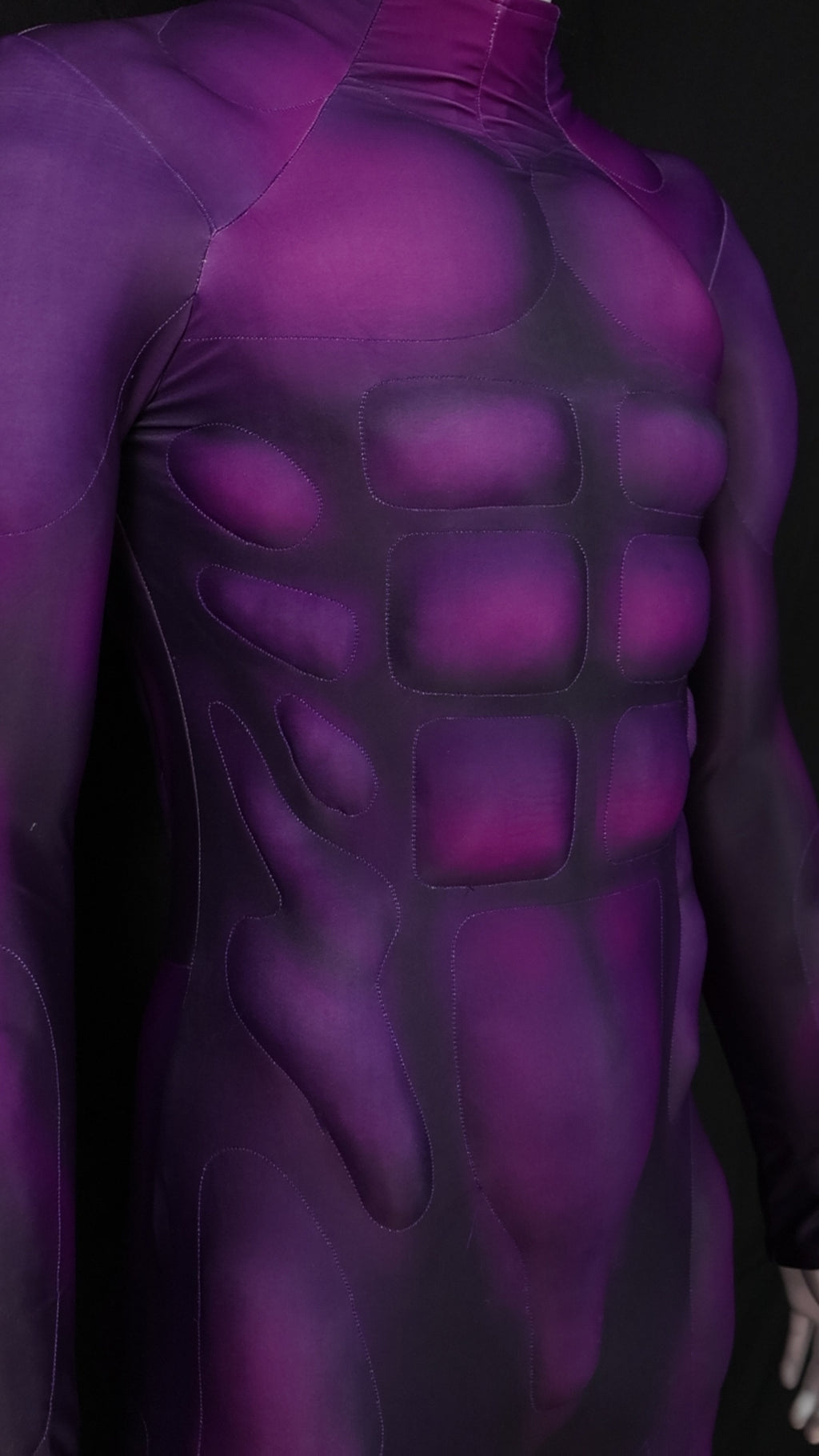 Purple Cosplay Muscle Apparel - Custom Personalized 3D Lycra Body