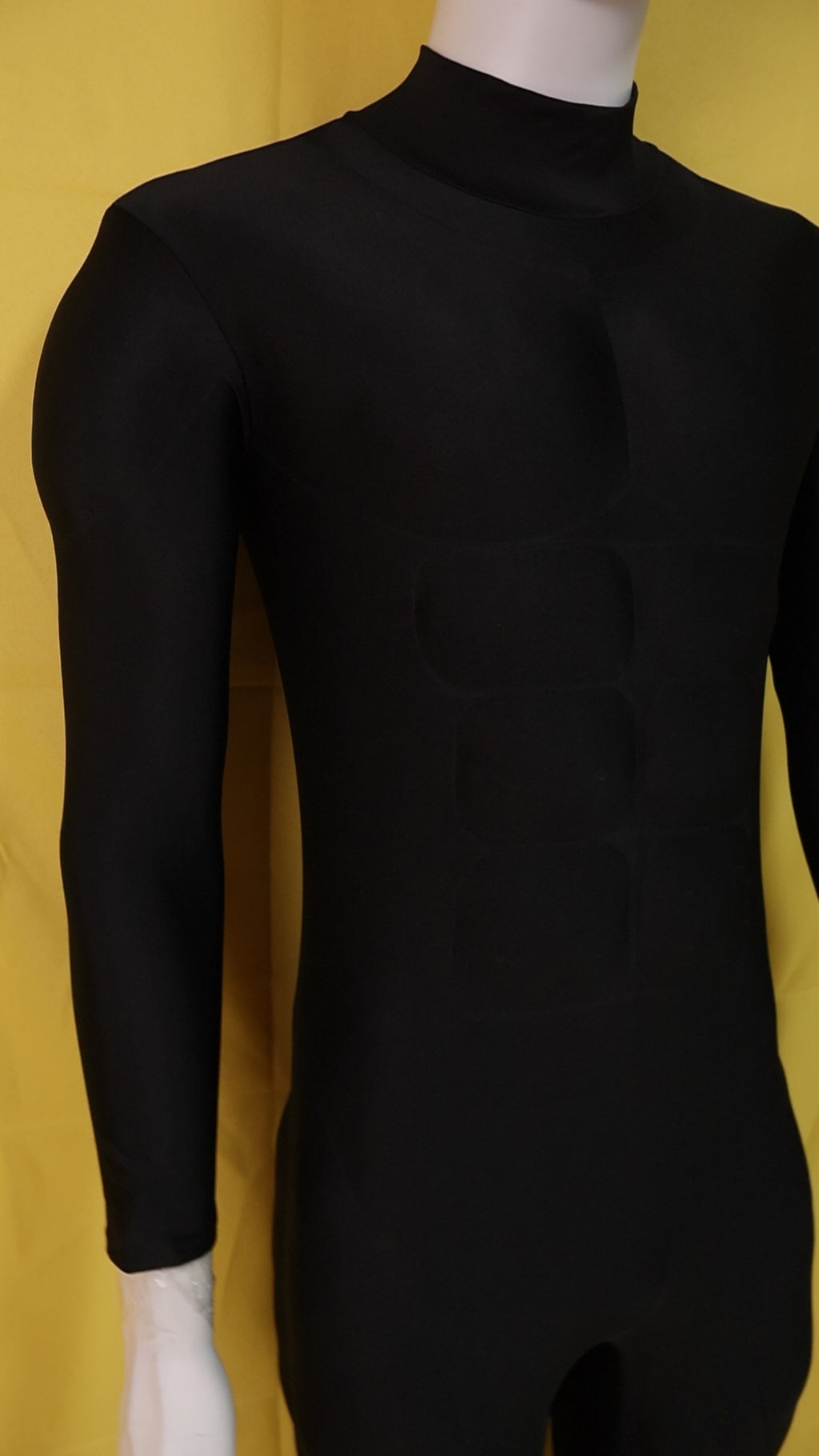 Personalized Black Cosplay Muscle Padding - Custom Lycra Hero Gear