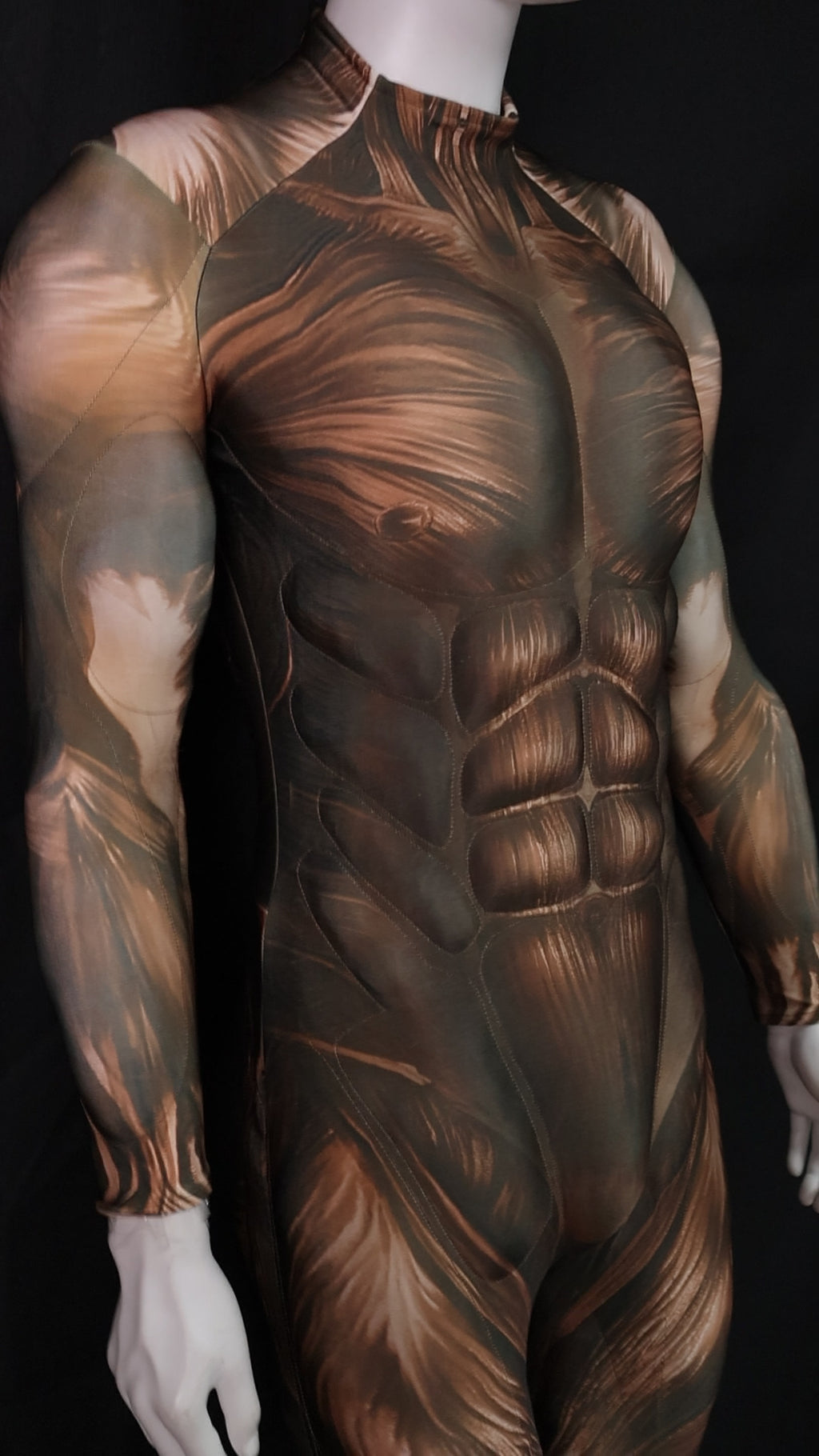 Brown Beast Biomechanical Tunics - Custom Personalized 3D Lycra Suit