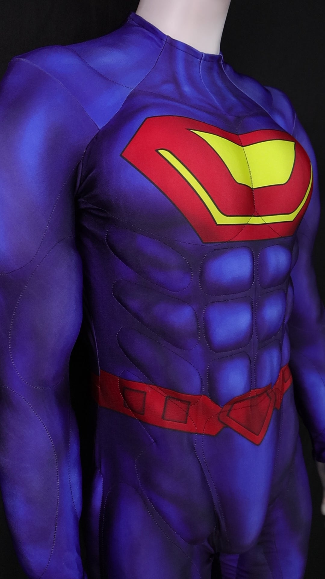 Red Blue Hero Cosplay Jumpsuit - Custom Personalized 3D Lycra Outfit