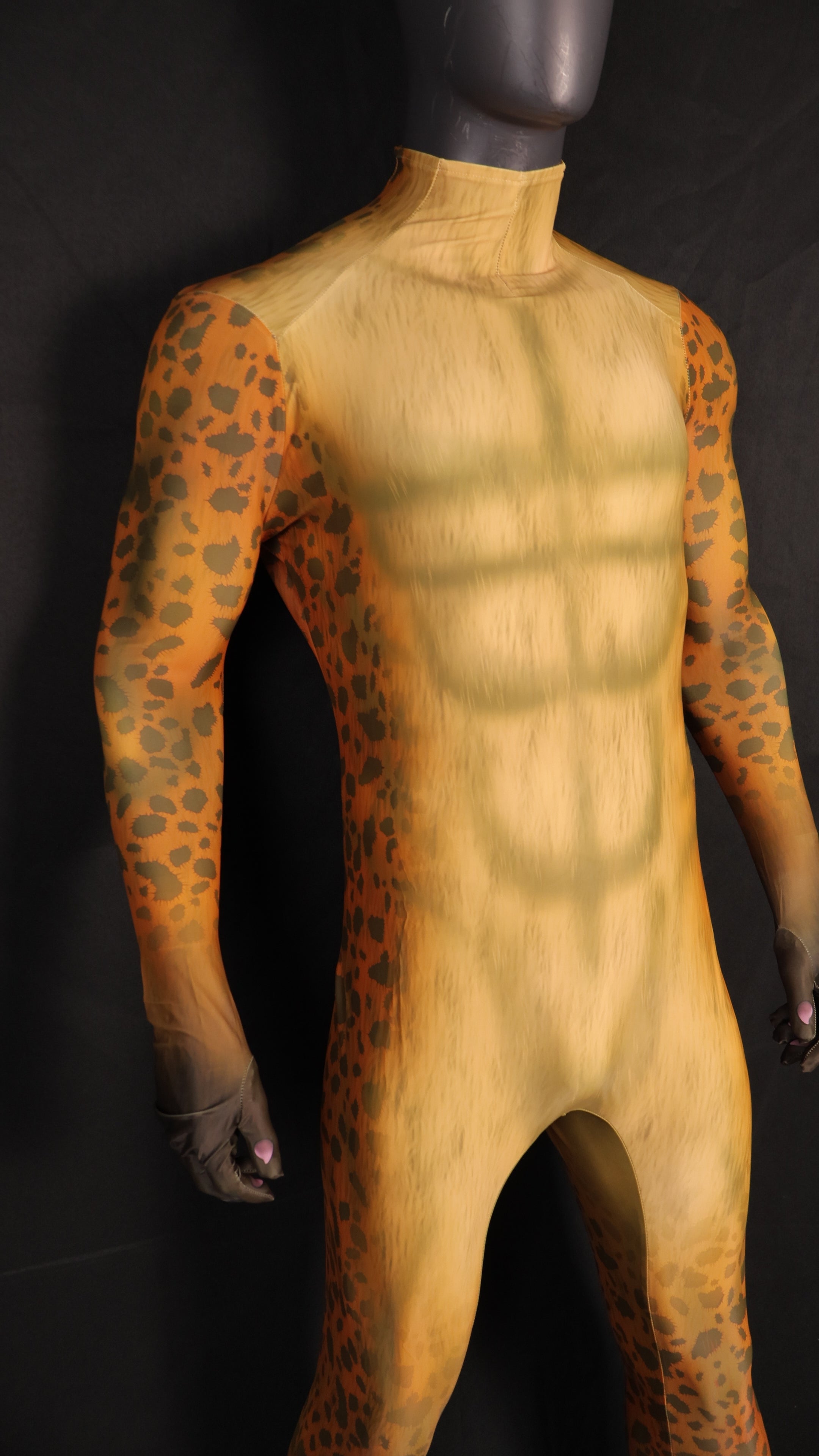 Custom Cosplay Bodysuit for Hyena Men & Kids - Personalized Brown Spotted Suit
