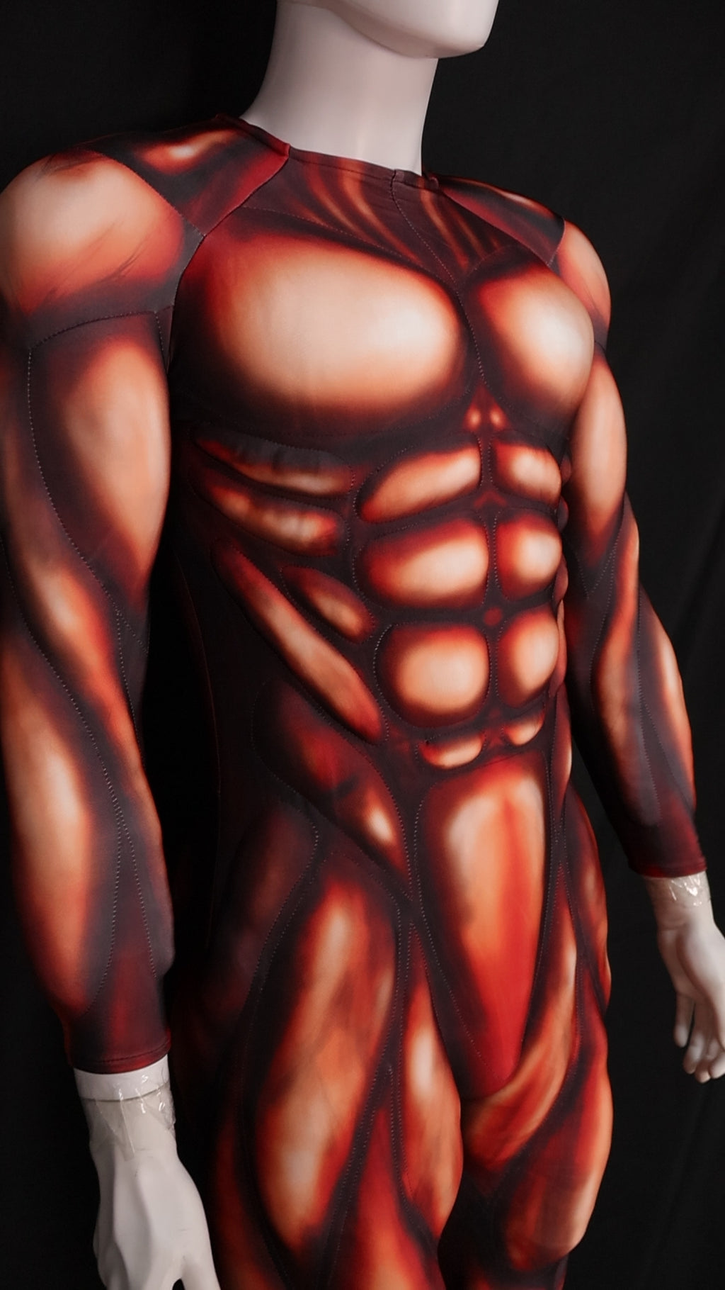 Lycra Red Hero Muscle Garment - Custom Personalized Cosplay Clothing