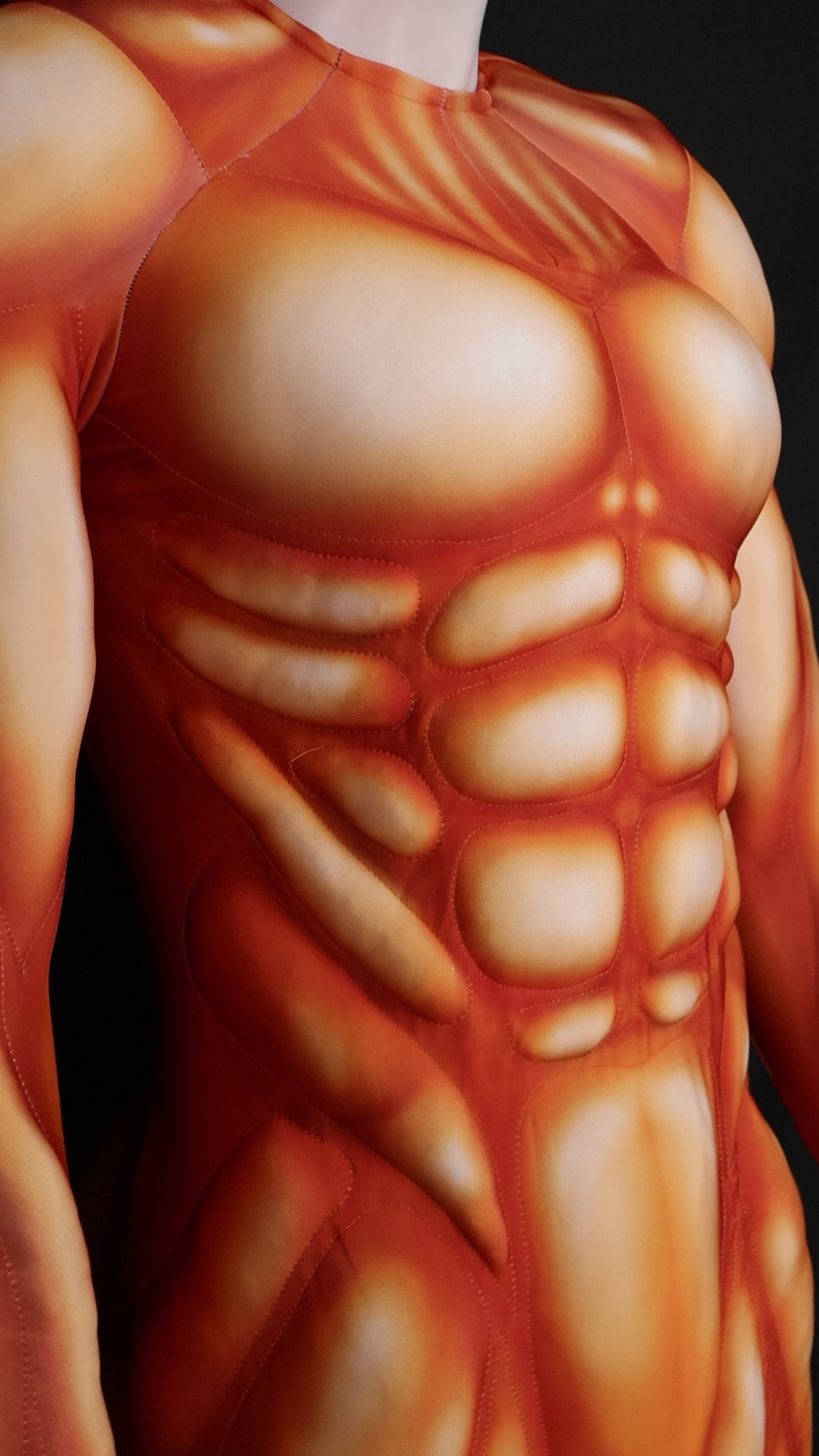 Caramel Orange Hero Muscle Ensemble - Custom Personalized 3D Lycra Outfit