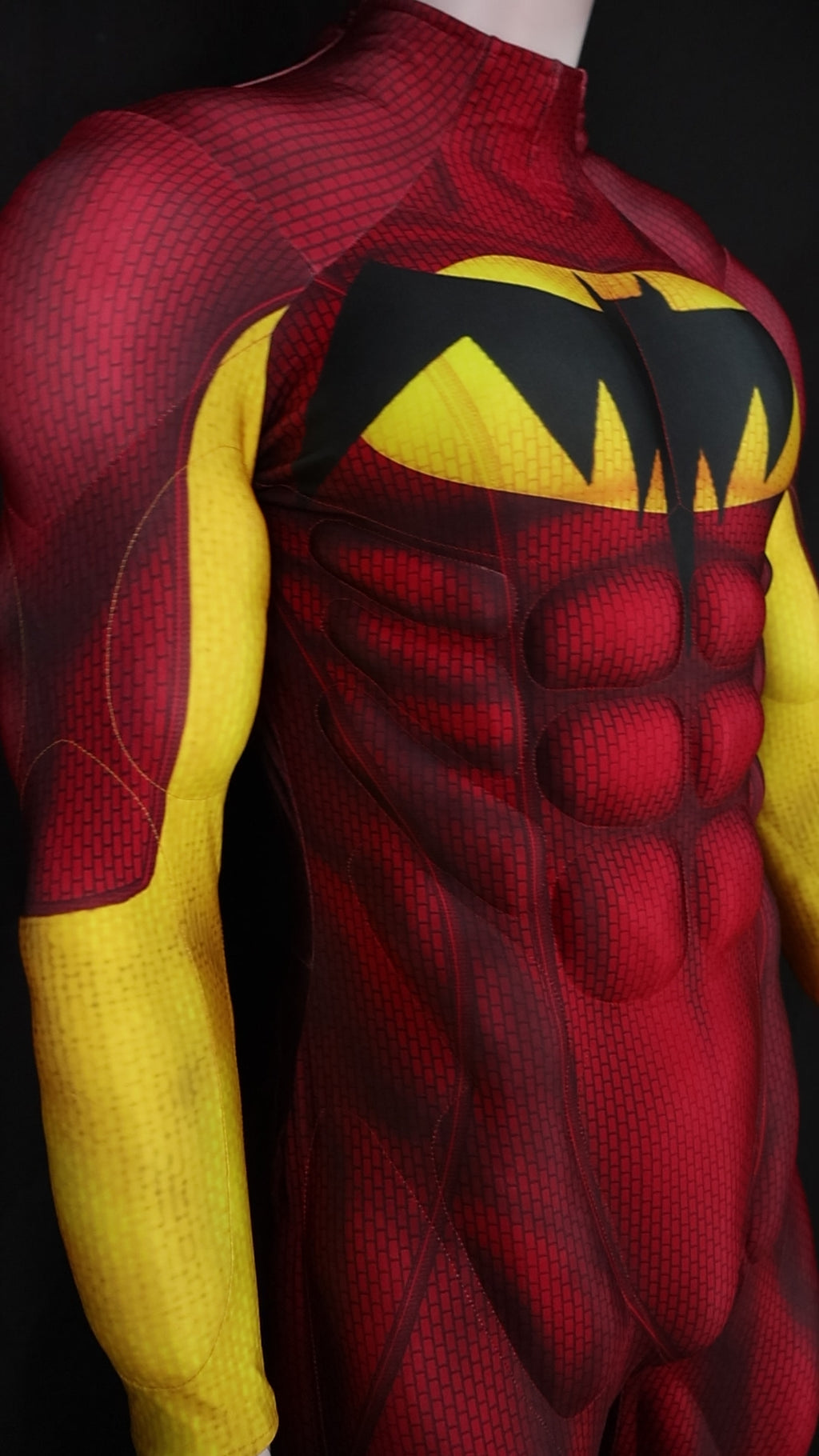 Custom Red Bat Muscle Suit - Personalized 3D Lycra Cosplay Base