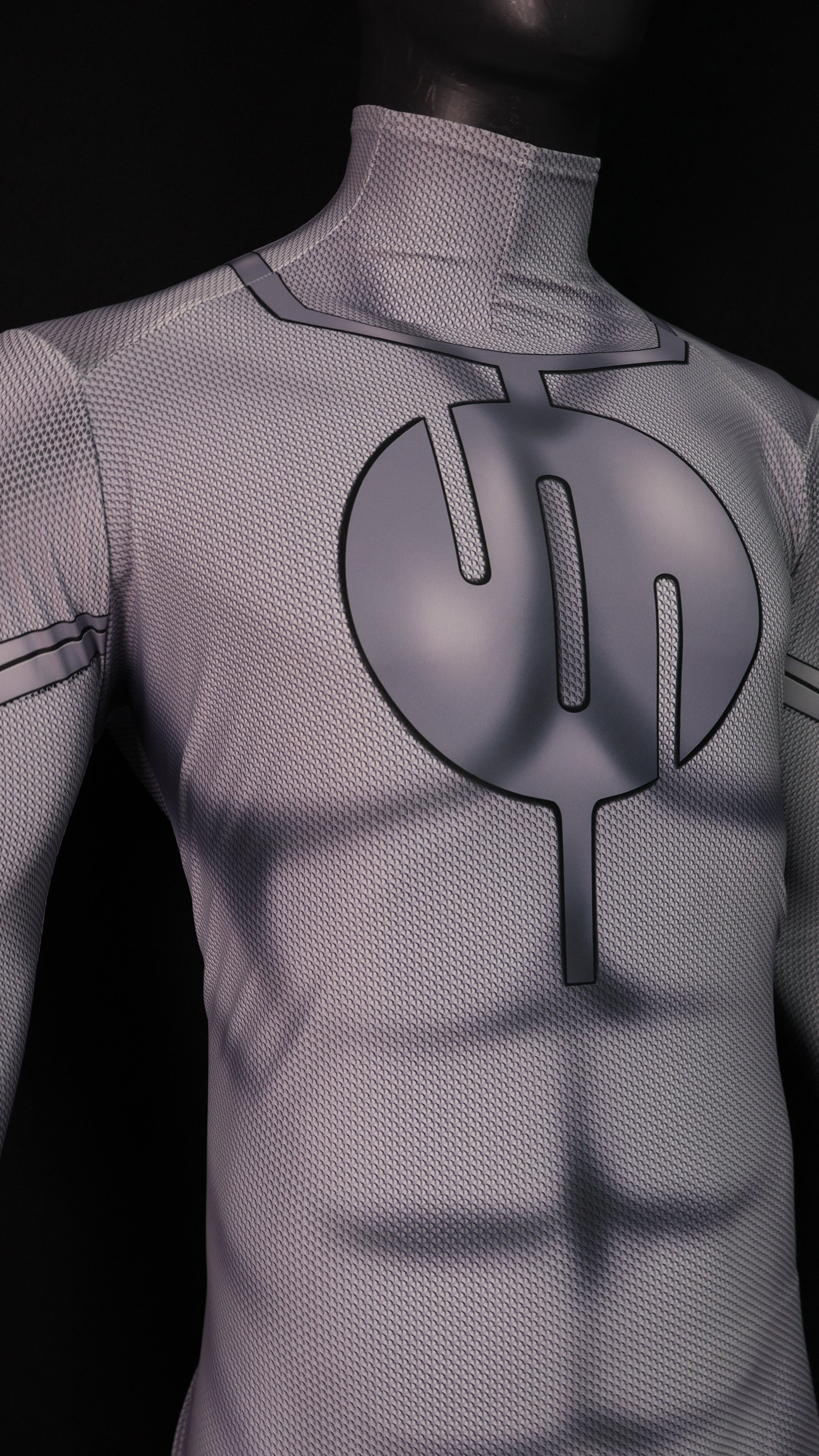 Custom Cosplay Commission Bodysuit for Viltrumite Men - White Gray Outfit