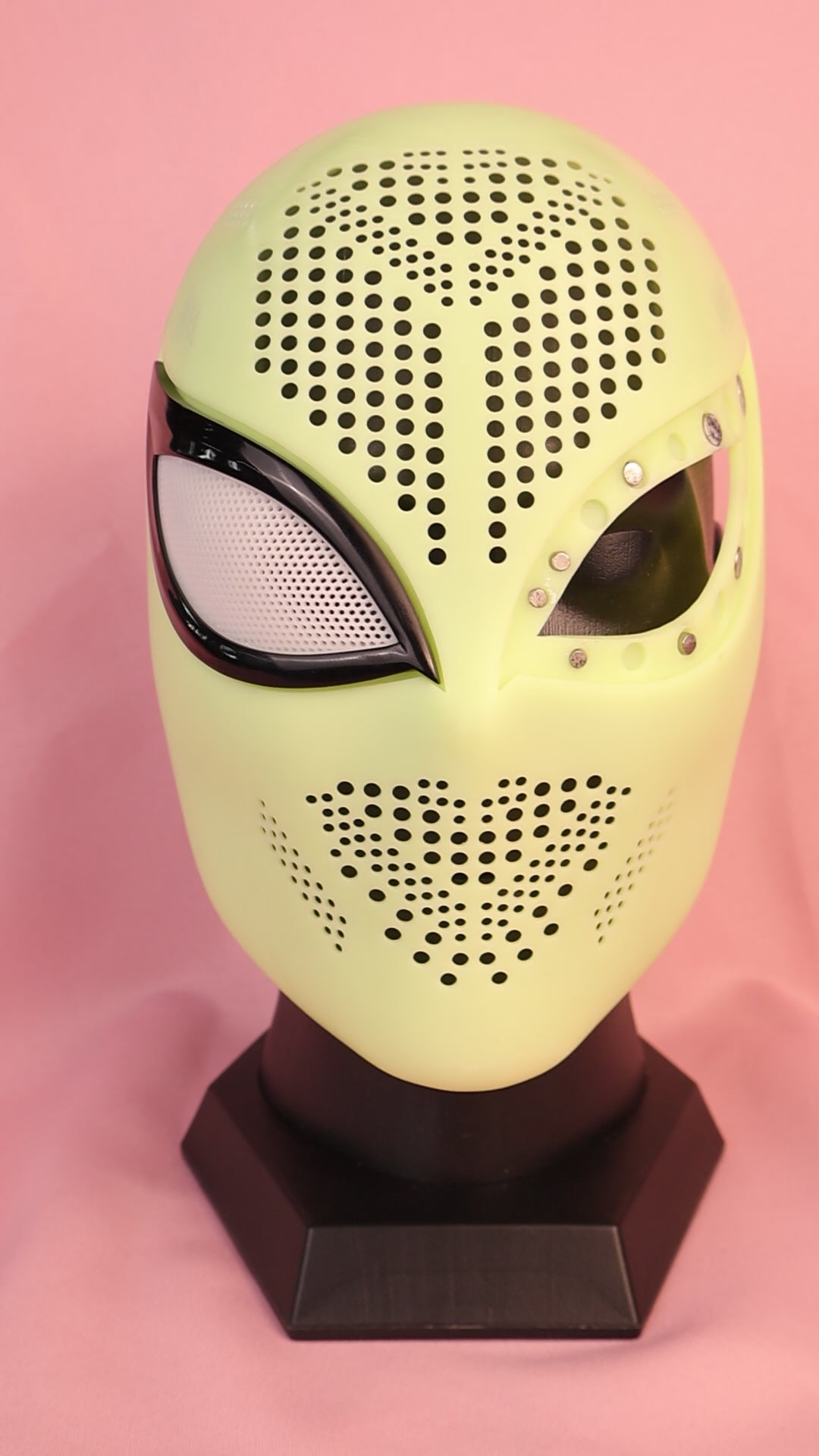 Personalized Slanted Fox Eye Mask: Rigid PVC Faceshell, Custom Hood