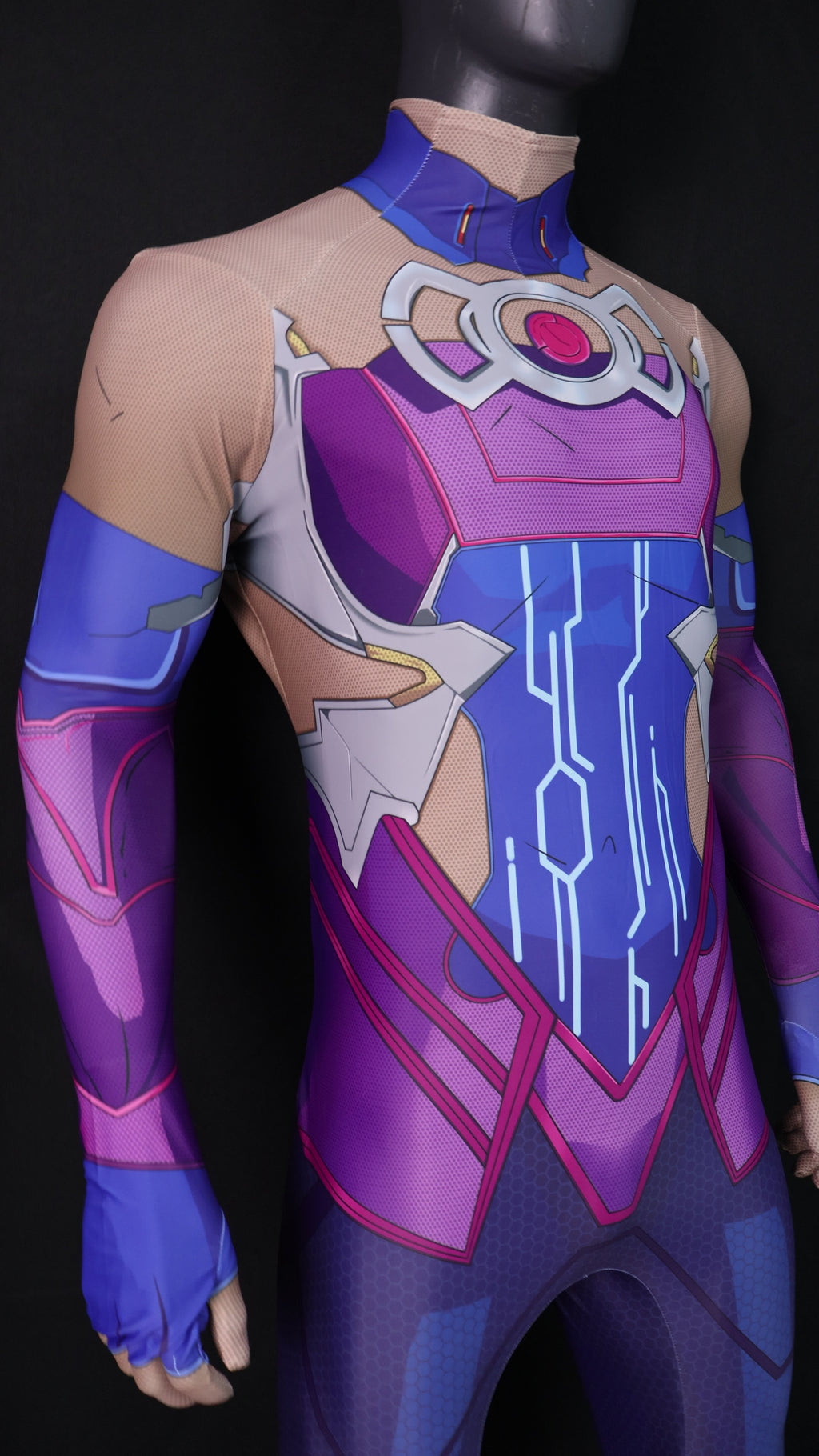 Custom Cosplay Bodysuit for Galacta Rivals Men - Personalized Purple Outfit
