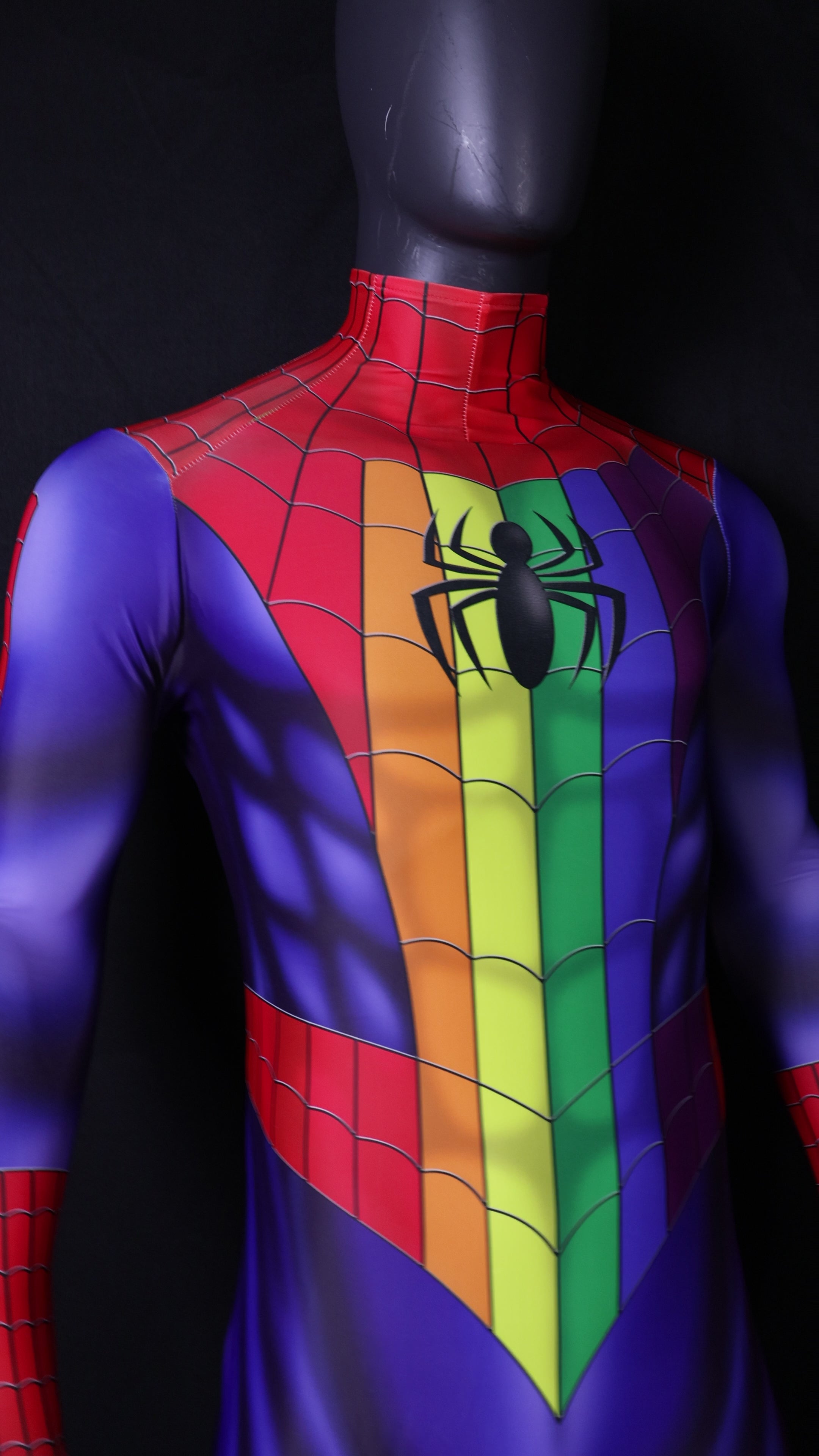 Spandex Rainbow Predator Spider-Man Men Pride Costume Cosplay Suit
