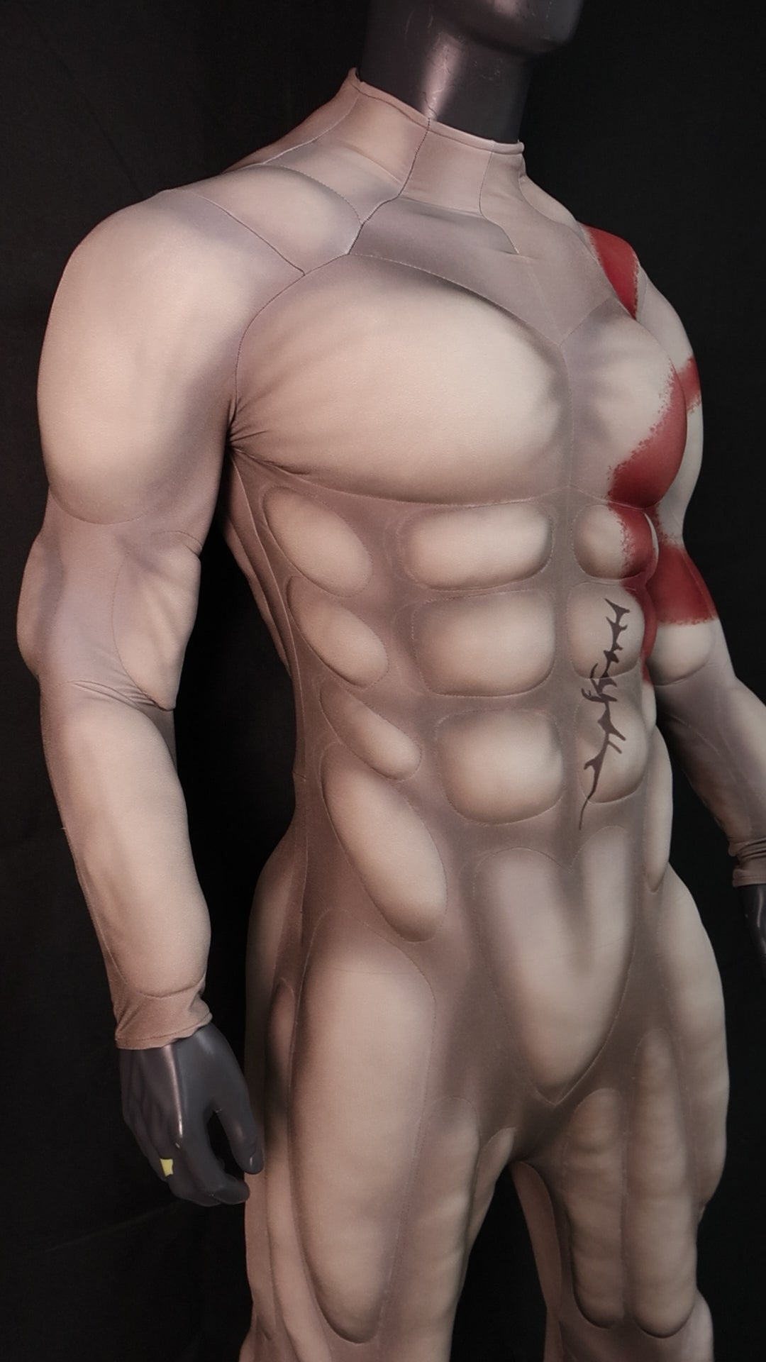 Professional God of War Kratos Muscle Suit - Realistic 3D Padded Lycra Bodysuit - Fully Customizable