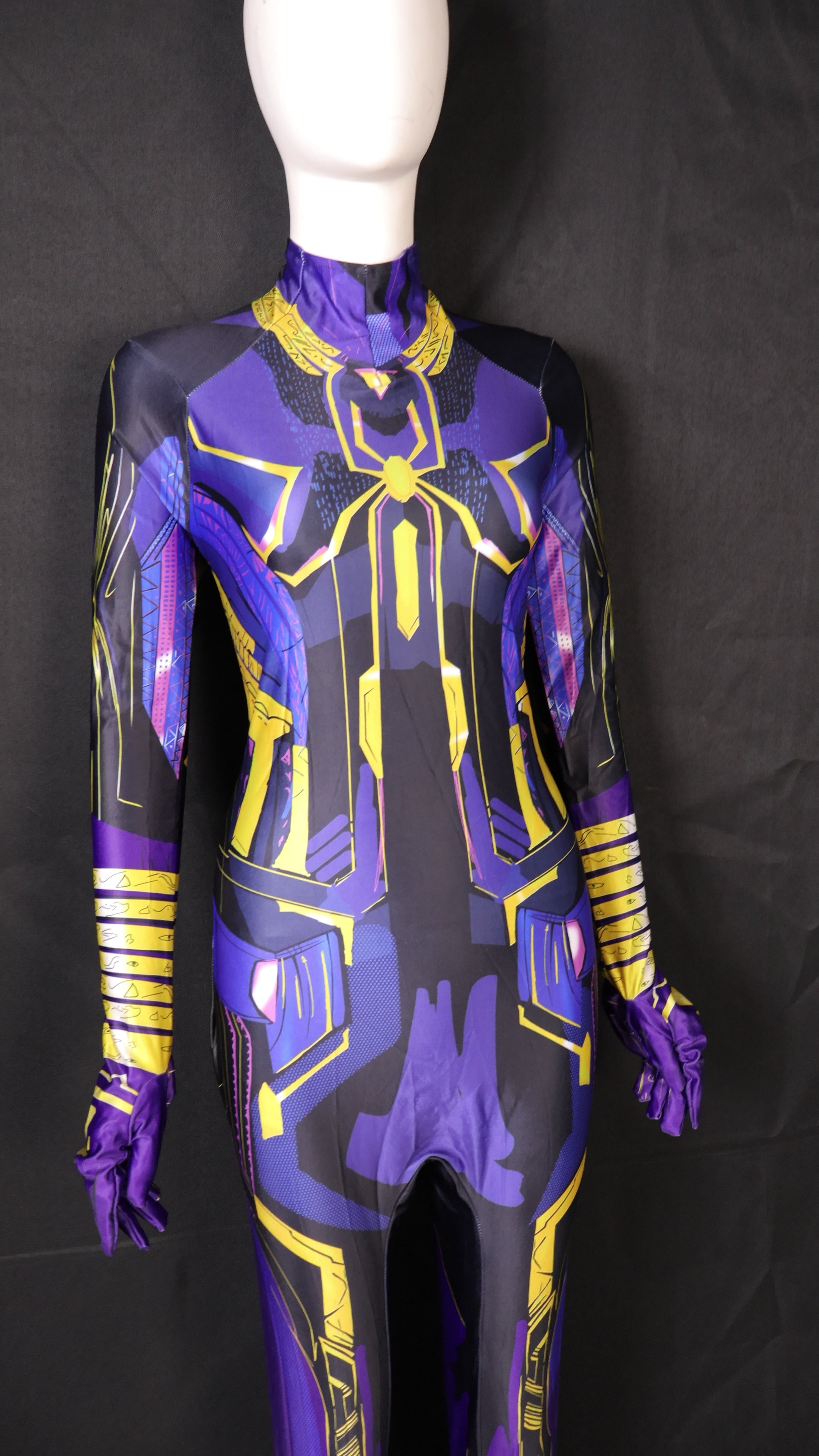 Female spider-man 2 agimat suit purple gold bodysuit personalized commission